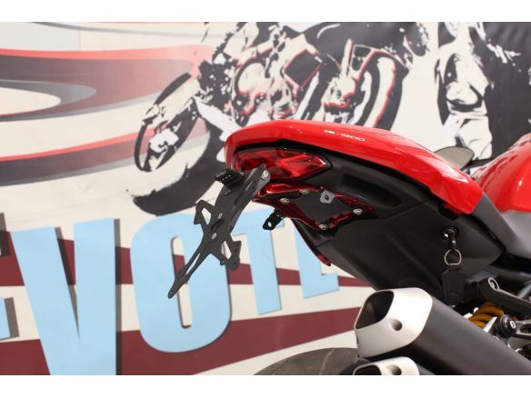 PORTA MATRÍCULA DE ALUMINIO AJUSTABLE EVOTECH DUCATI MONSTER 1200 2017-2020