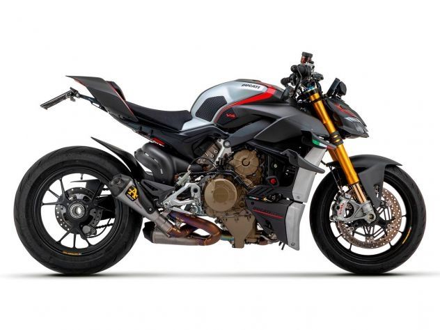 KIT DE ESCAPE COMPLETO DE TITANIO RACING WORKS ARROW DUCATI STREETFIGHTER V4 2020-2024