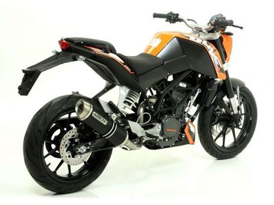 SILENCIADOR STREET THUNDER ARROW ALUMINIO ACERO INOXIDABLE OSCURO KTM DUKE 200 2011-2014