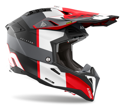 AIROH AVIATOR 3 MONARCH GREY/RED MATT AIROH AVIATOR 3 MONARCH GREY/RED MATT