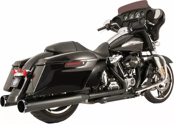 Sistema de escape El Dorado Dual S&S CYCLE EXH ED.50S BL/THR 17-20 para HD Road / Glide