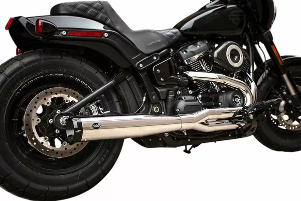 Sistema de escape 2-en-1 SuperStreet 50 State S&S CYCLE EXHAUST 2-1 CH/BL 50 M8STpara HD Softail