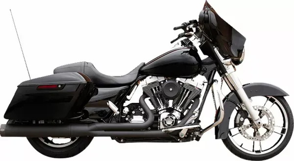Sistema de escape completo 2-en-1 Sidewinder® S&S CYCLE EXH.50ST 2-1 BLK 07-16 FL para HD Road / Glide