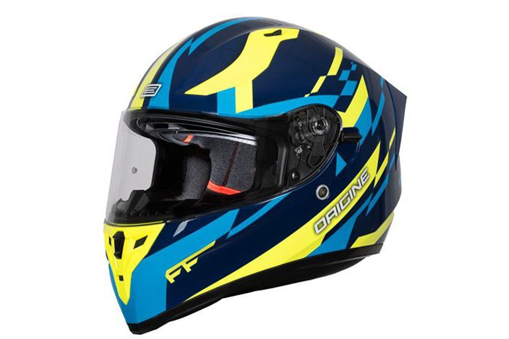 CASCO ORIGINE STRADA REVEAL YELLOW BLUE GLOSS (ECE22.06)