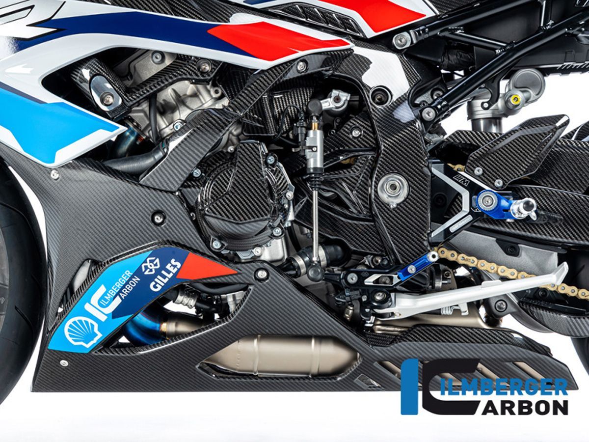 QUILLA INFERIOR STREET CARBONO PULIDO ILMBERGER BMW S/M 1000 RR 2022-2023