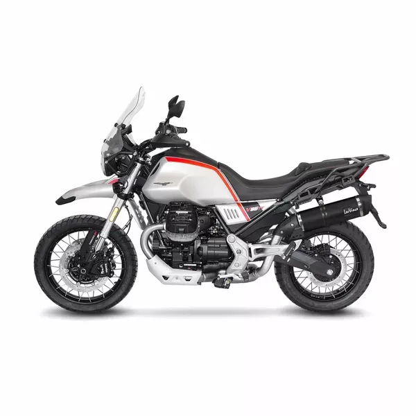 Silenciador Slip-On LV One Evo  Negro. LEOVINCE MUFFLER LV ONE EVO MOTO GUZZI V85 TT Homologado
