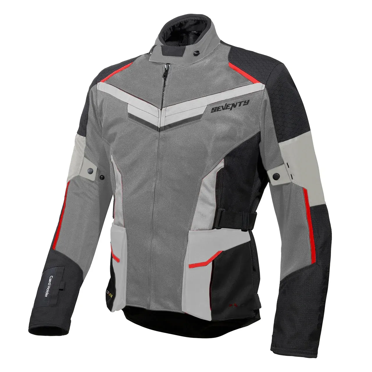 CHAQUETA SD-JT70 ATACAMA VERANO TOURING HOMBRE NEGRO/GRIS/ROJO