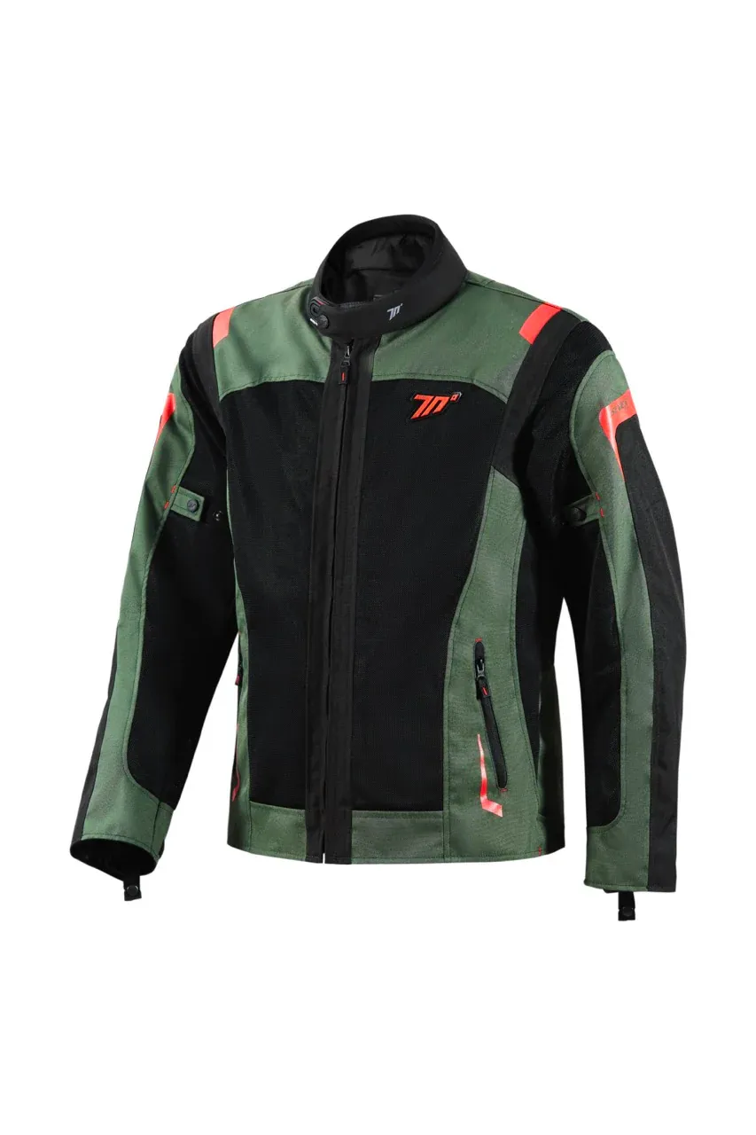 CHAQUETA SD-JT66 SAHARA HOMBRE VERDE MILITAR/ROJO