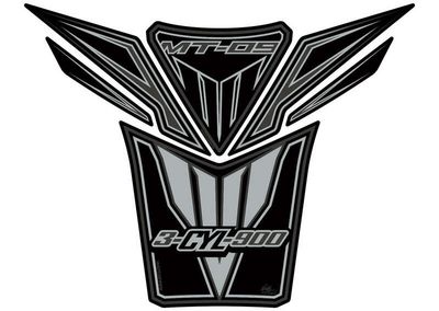 Protector de depósito Motografix YAMAHA MT-09 6 piezas negro/plata