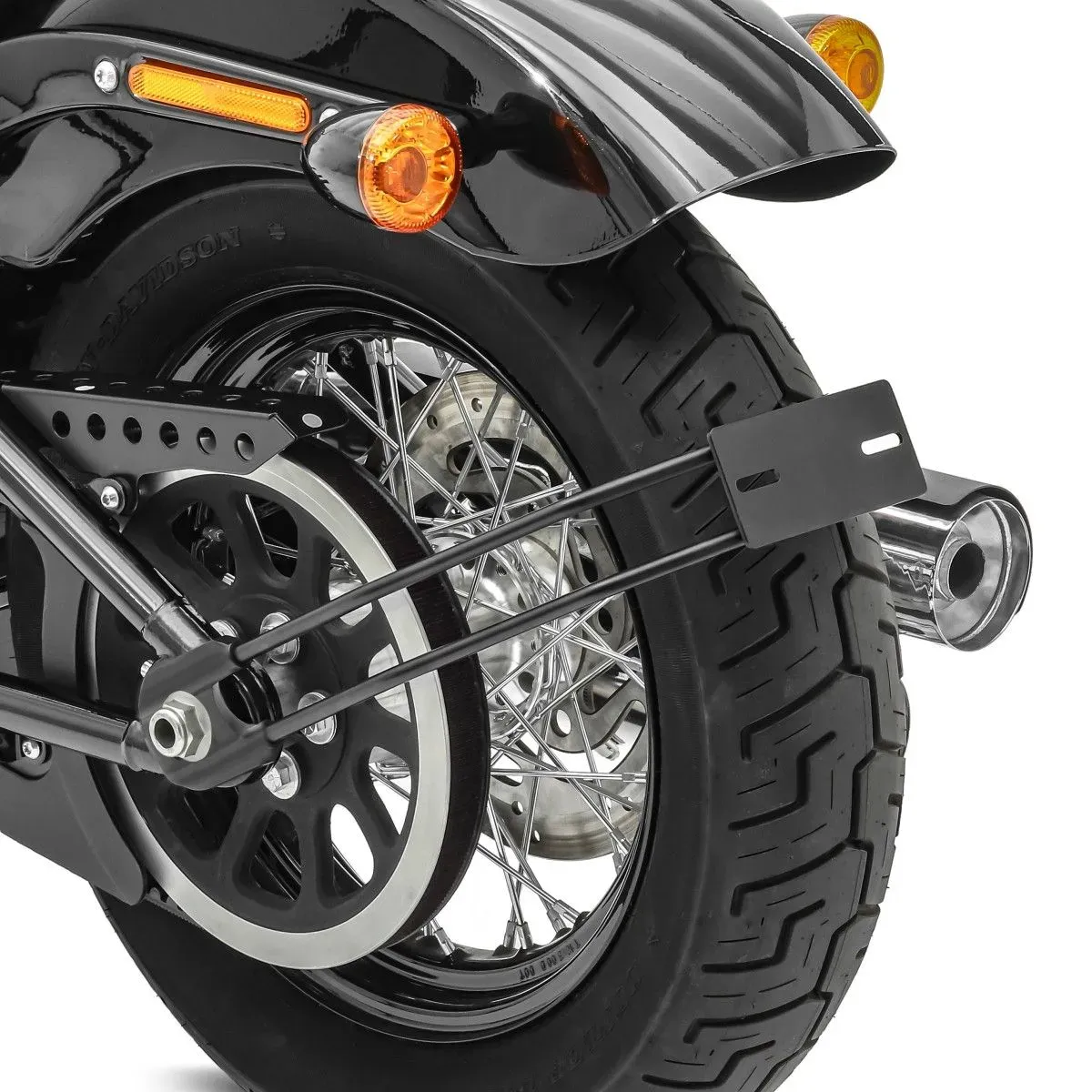 Soporte de matrícula lateral compatible con Royal Enfield Interceptor 650