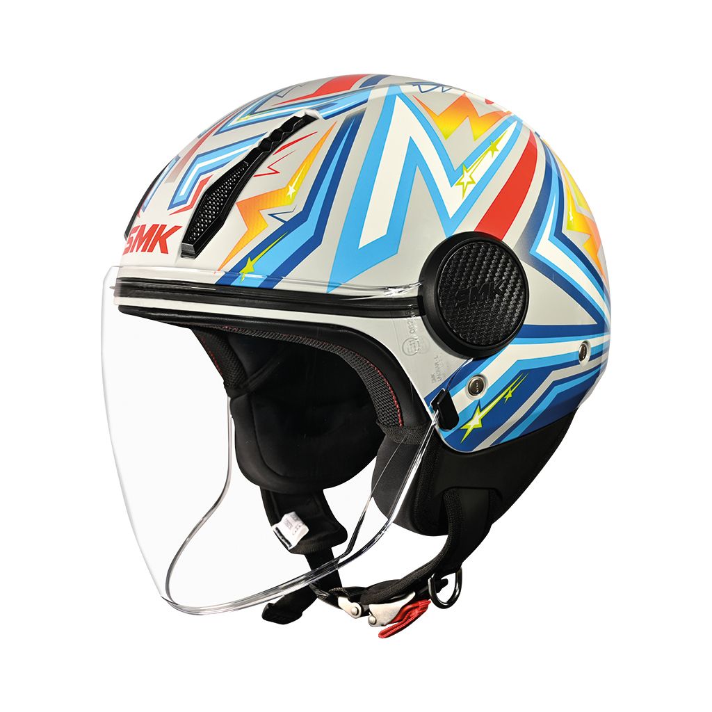 Casco Jet SMK LAMINAR STARZ DECORADO BRILLO (GL654)