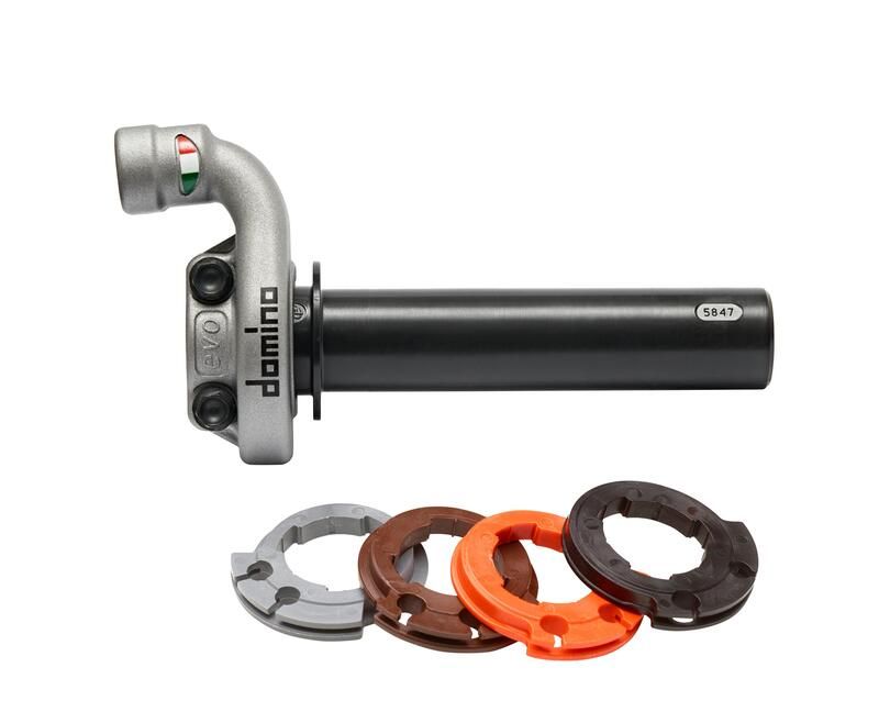 Acelerador DOMINO KRK EVO sin puños para motos 4T