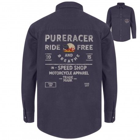 CAMISA PURERACER RIDE FREE BLUE NAVY