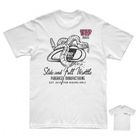CAMISETA PURERACER SLIDE SNAKE WHITE