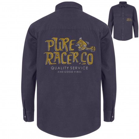 CAMISA PURERACER PISTON BLUE NAVY