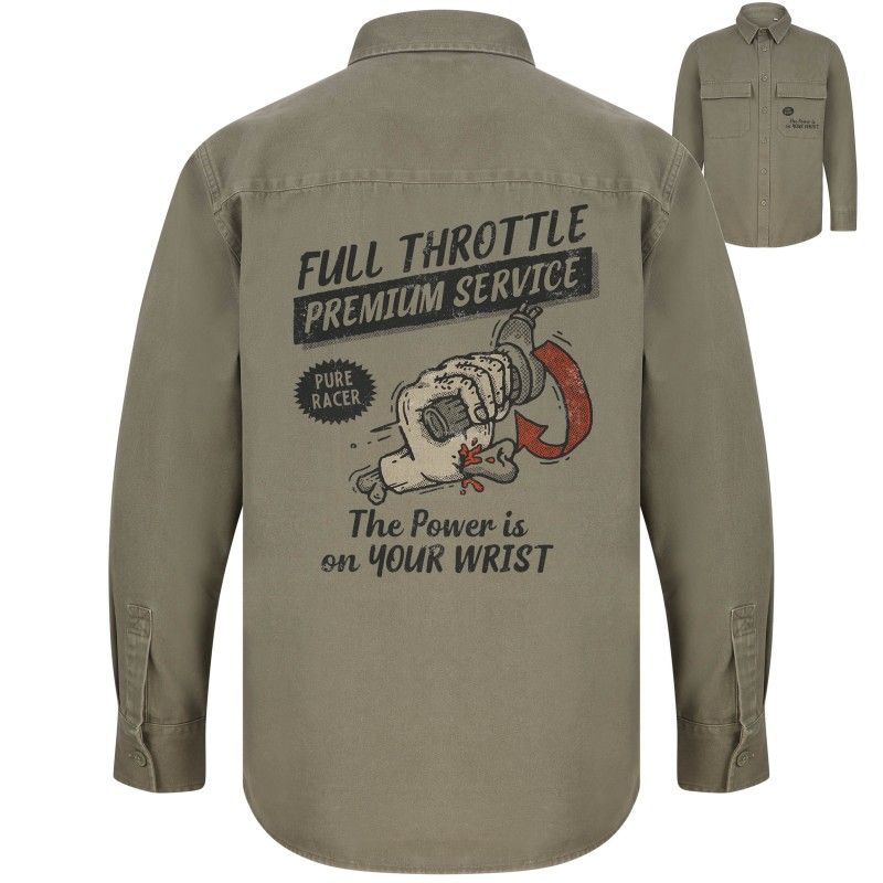 CAMISA PURERACER FULL THROTTLE KHAKI