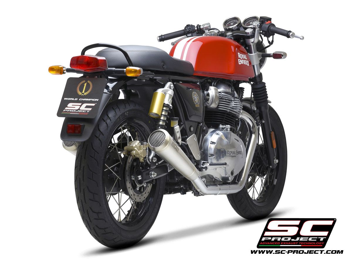 Escape Sc-Projecto Royal Enfield CONTINENTAL GT 650 (2019 - 2025) Par de escapes Conico 70s acero inoxidable PARA USO EXCLUSIVO EN CARRERAS