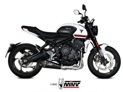ESCAPE SISTEMA COMPLETO MIVV DELTA RACE NEGRO ACERO INOXIDABLE TRIUMPH TRIDENT 660 2021-2024