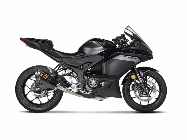 Sistema de escape completo Racing Line para carretera AKRAPOVIC EXHAUST RAC CF YAMAHA R3/MT-03 2025