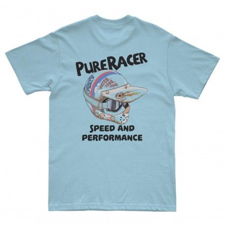 CAMISETA PURERACER MX HELMET LIGHT BLUE