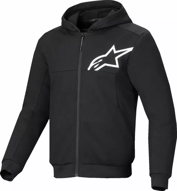 Sudadera con capucha Chrome v2 Sport ALPINESTARS JACKET/HOODIE CHROME V2 BLK/WHT