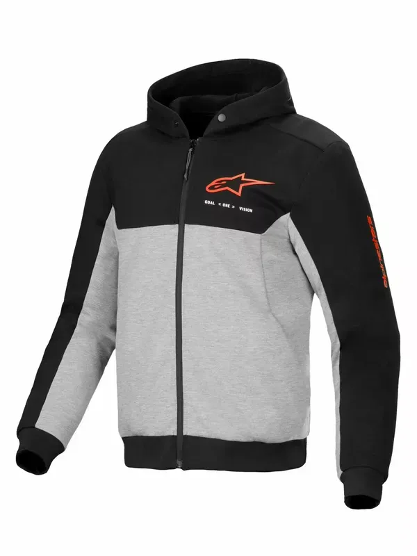 Sudadera con capucha Chrome v2 Sport ALPINESTARS HOODIE CHROME V2 SPORT BK/GY/RD FL