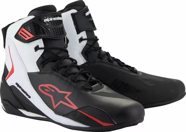 Zapatos para moto Faster-4 ALPINESTARS SHOE FASTER V4 BLK/WHT/RD