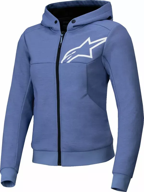 Sudadera con capucha Stella Chrome v2 Sport para mujer ALPINESTARS JACKET/HOODIE 4W CHROME V2 BLUE VIOLET/WHT