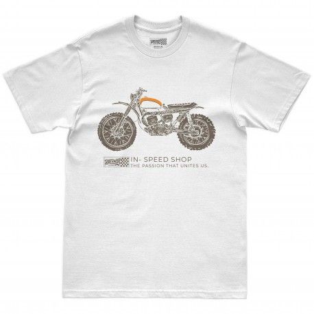 CAMISETA PURERACER SCRAMBLER ENTHUSIAST WHITE
