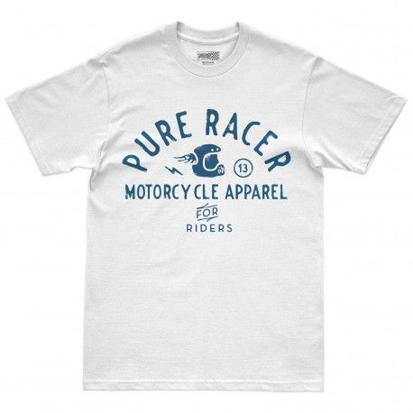 CAMISETA PURERACER HELMET STAMP WHITE