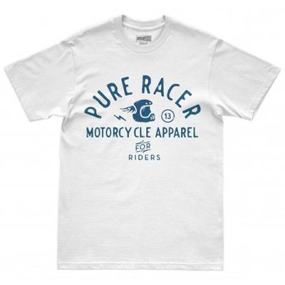 CAMISETA PURERACER HELMET STAMP WHITE