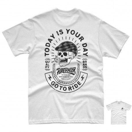 CAMISETA PURERACER GO TO RIDE WHITE