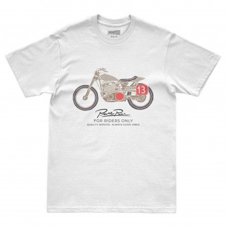 CAMISETA PURERACER HARLEY FLAT WHITE