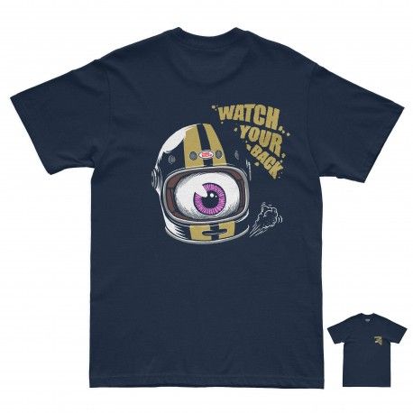 CAMISETA PURERACER WATCH YOUR BACK BLUE NAVY
