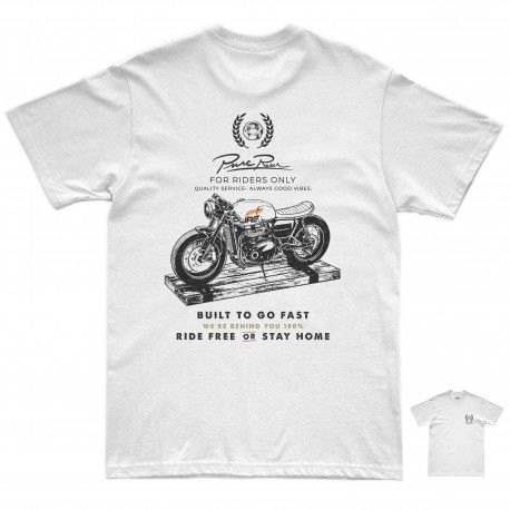 CAMISETA PURERACER BUILT TO GO FAST WHITE