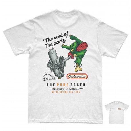 CAMISETA PURERACER CARBURETTOR WHITE