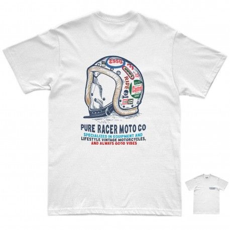 CAMISETA PURERACER STICKERS WHITE