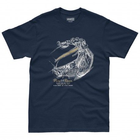 CAMISETA PURERACER MOTO DRAW 1 NAVY