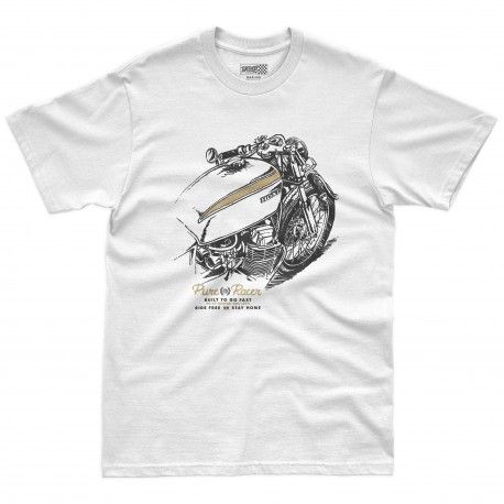 CAMISETA PURERACER MOTO DRAW 1 WHITE