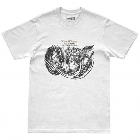 CAMISETA PURERACER MOTO DRAW 2 WHITE