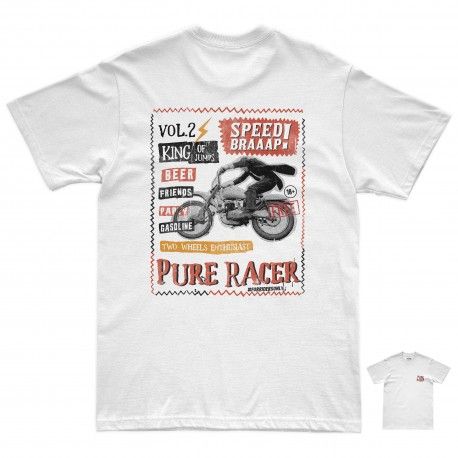 CAMISETA PURERACER KING OF JUMPS WHITE