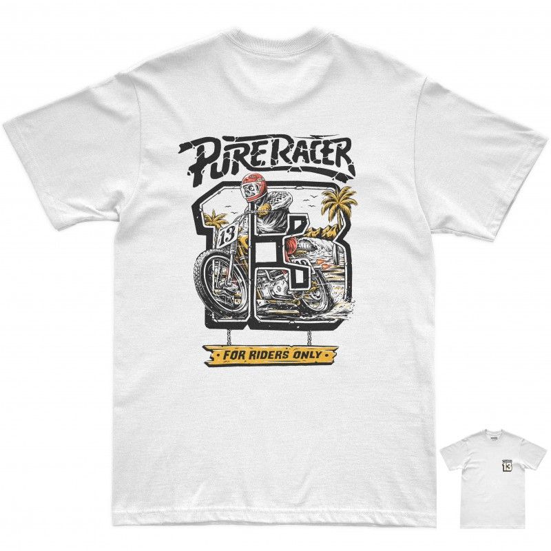 CAMISETA PURERACER BEACH RACING WHITE