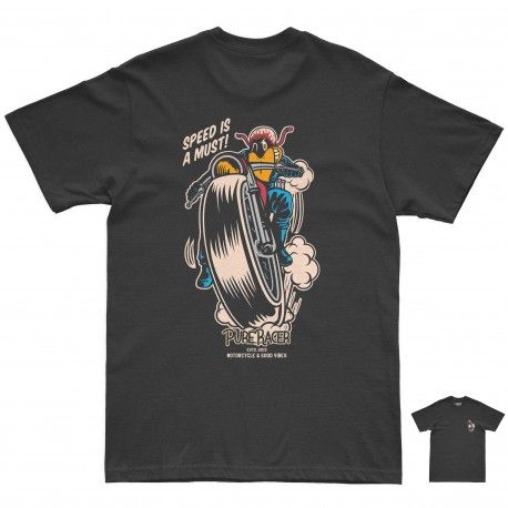 CAMISETA PURERACER SPEED IS A MUST NEGRA