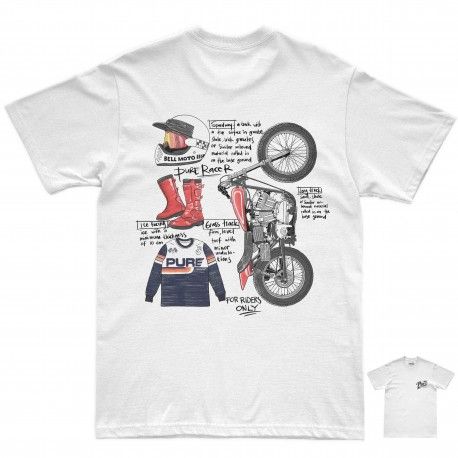 CAMISETA PURERACER GASS TRACK BLANCA