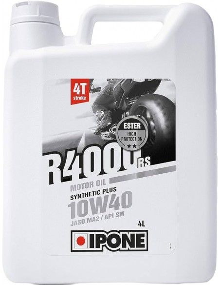 El aceite de motor semisintético de altas prestaciones para las motos de carretera Ipone R4000 RS 10W‑40