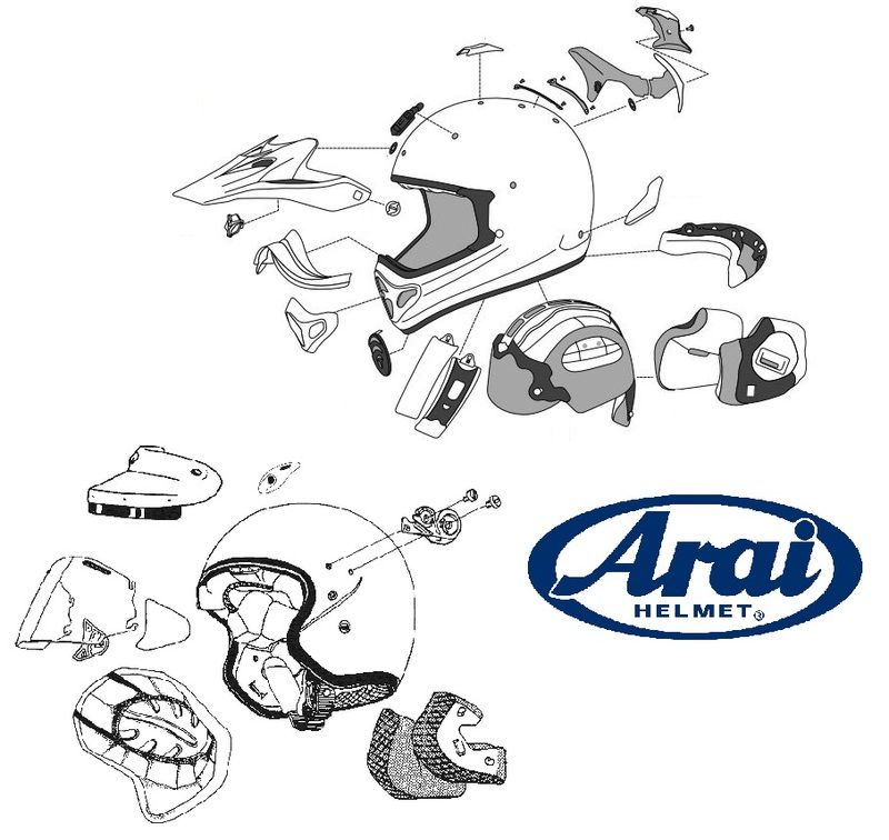 Interior casco ARAI (I/II - XS/S) 7 mm. Azul 55075563
