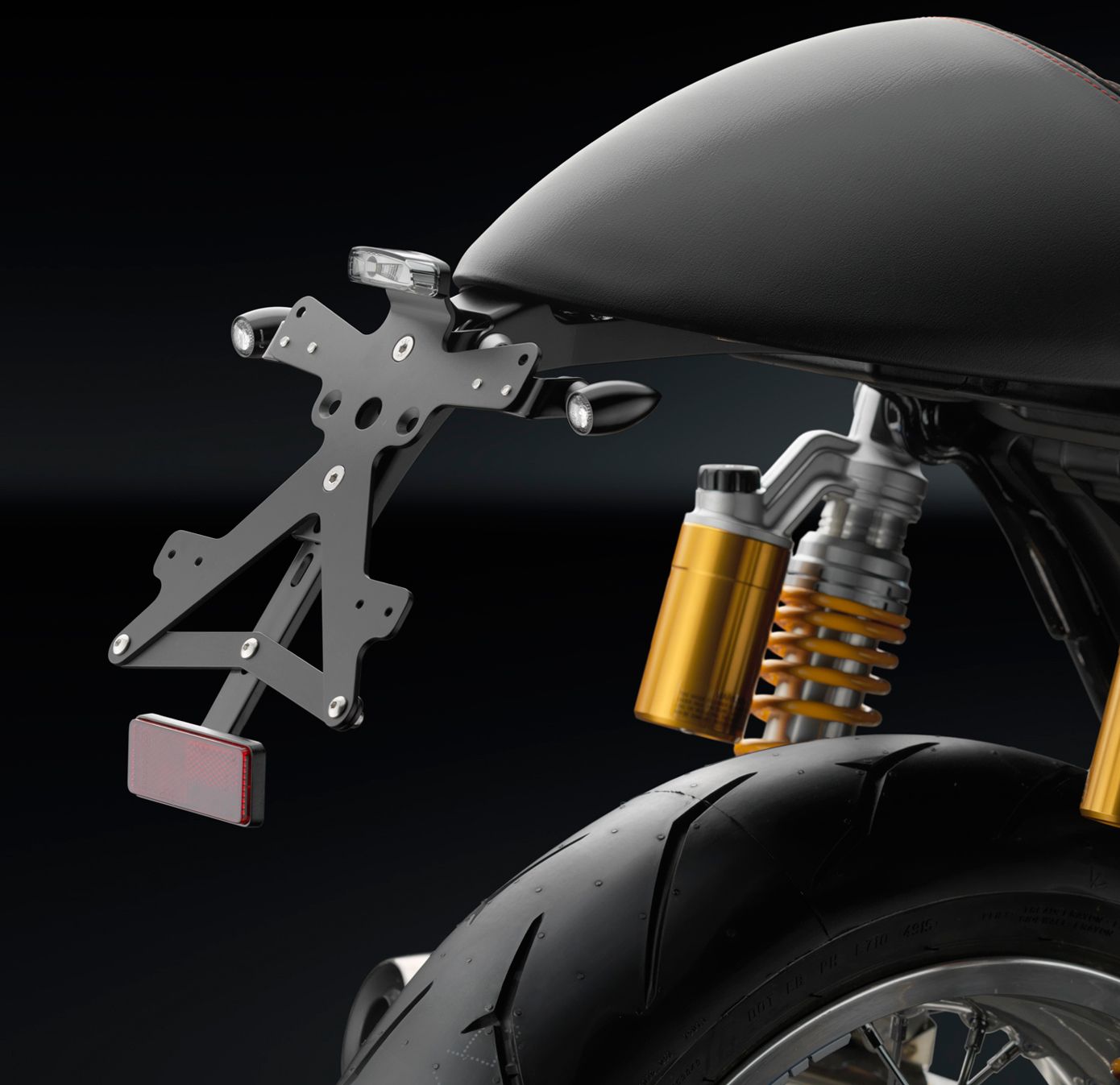 KIT PORTA MATRÍCULA FOX RIZOMA TRIUMPH THRUXTON 1200 R 2016 - 2018