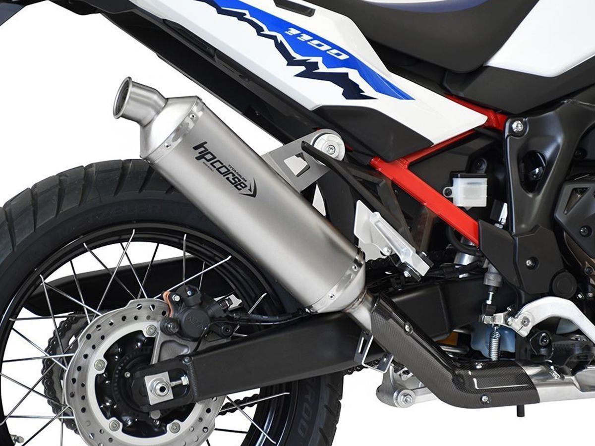 SILENCIADOR DE ESCAPE SP-1 CARBONO CORTO TITANIO HP CORSE HONDA TRANSALP XL 750 2023-2024