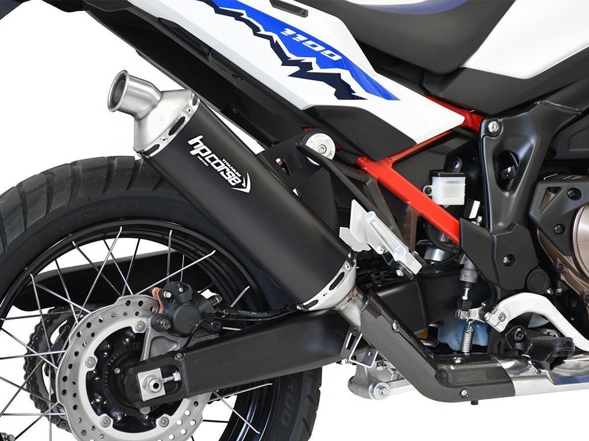 SILENCIADOR DE ESCAPE SP-1 CARBONO CORTO TITANIO HP CORSE HONDA TRANSALP XL 750 2023-2024