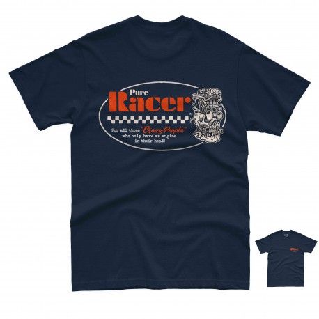 CAMISETA PURERACER BRAIN MOTO BLUE NAVY